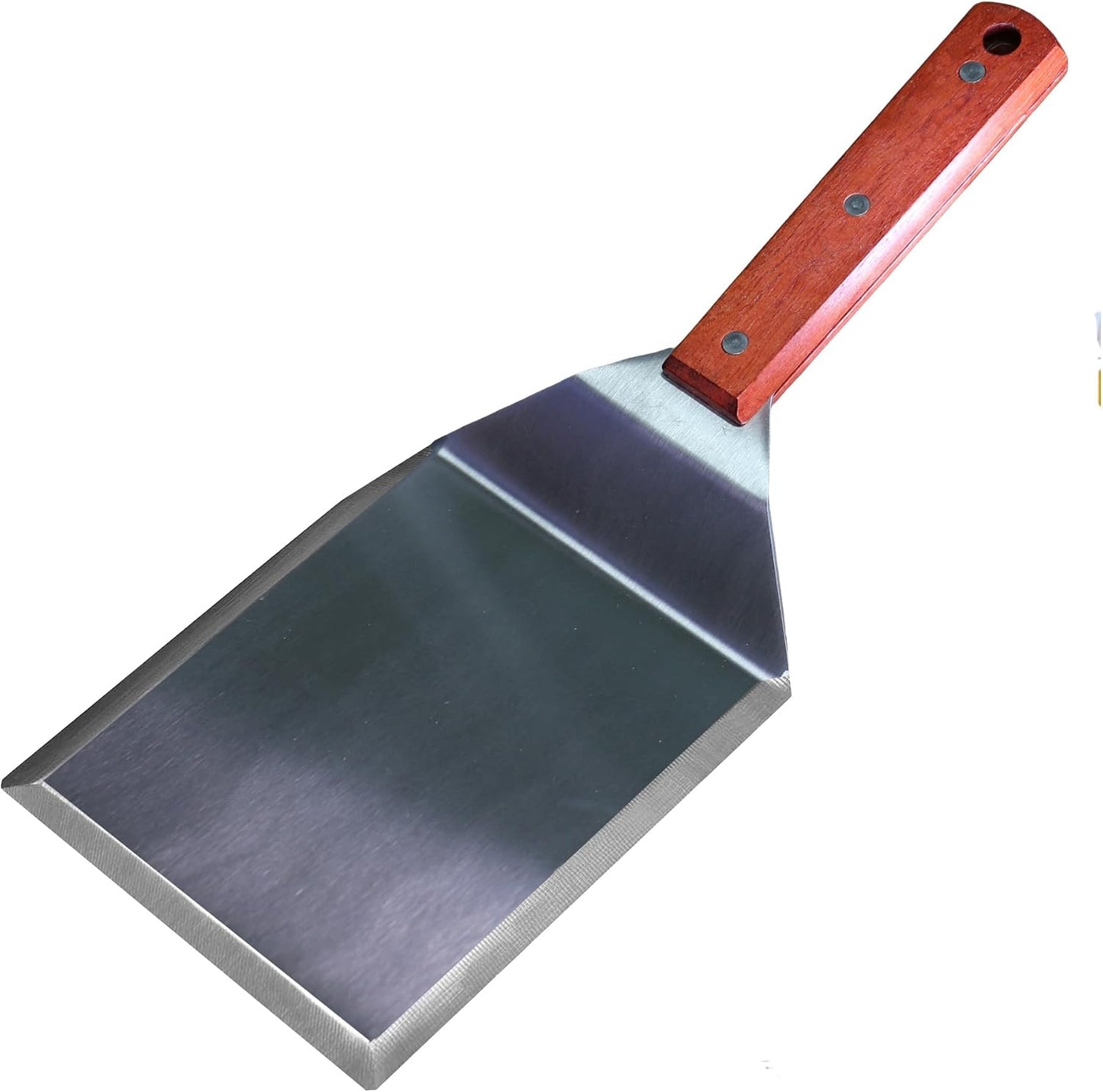 La Cuisine Extra Flexible Stainless Steel Fish Slotted Spatula Turner with Beveled Edge Wood handle, 6.5" Blade, 11" Length for Flipping Fish, Eggs, Pancakes, Patties & Fries