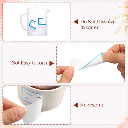 1000 PCS Removable Freezer Labels with Dispenser - 1" x 3" Food Labels for Containers Freezer Tape, Easy to Peel Off, No Residue (Blue+ Red)