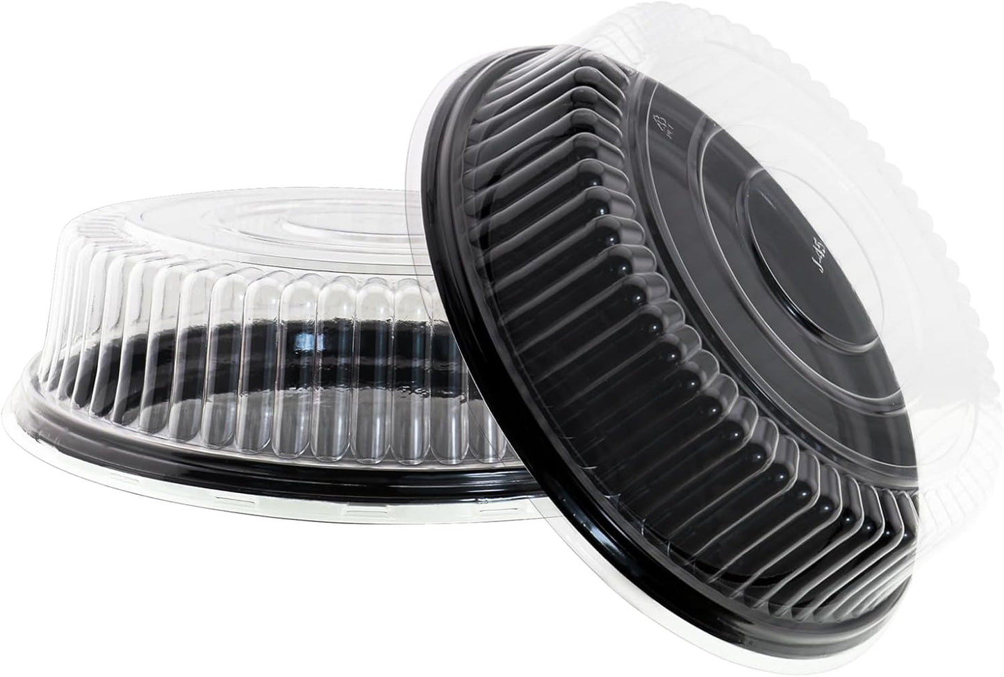 5Pcs12 Inch Cake Containers with Lid -Plastic Disposable Clear Cake Container Dome and Black Base Carry & Display Storage Box (5)