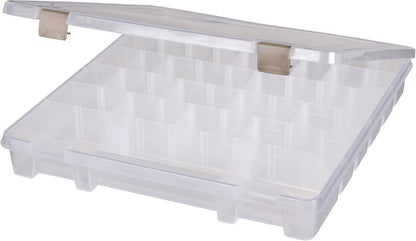 ArtBin 9101AB Super Satchel Slim with Removable Dividers, Art & Craft Organizer, [1] Plastic Storage Case, Clear, Divided Compartments