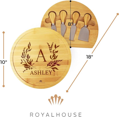 Bamboo Cheese Board and Charcuterie Boards Set & Serving Tray