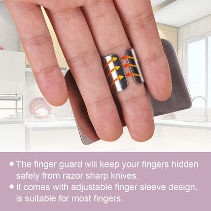 Promifun Finger Guards for Cutting, 8 Pcs Stainless Steel Finger Protector for Cutting Food, Knife Guard, Chopping Protector for Dicing and Slicing in Kitchens
