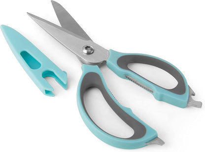 Farberware 4-in-1 Kitchen Scissors, High Carbon Stainless Steel, Black