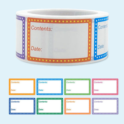 100-Pack Removable Freezer Labels, Waterproof Food Storage Stickers for Date & Contents Marking - Colors A