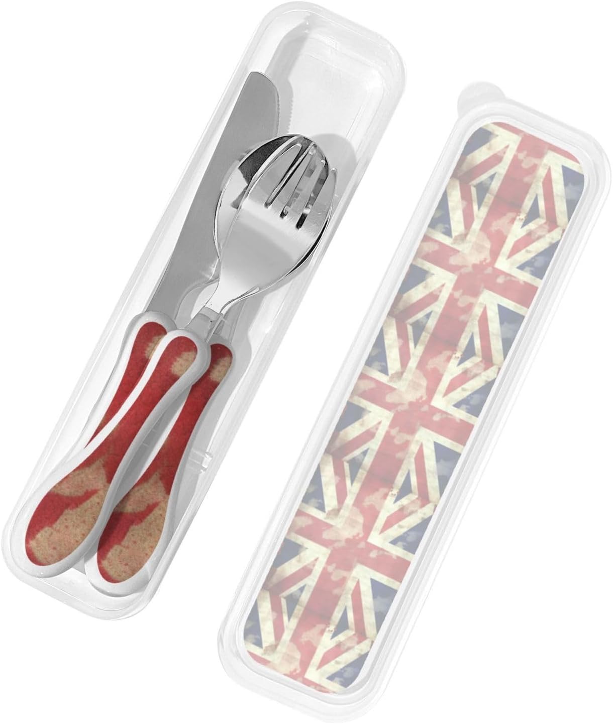 3-Piece Kids Silverware Set With Storage Case, Stainless Steel Reusable Children Safe Knife Spoon Fork Set Ballroom Dance Children Flatware Set For Kids Lunch Box