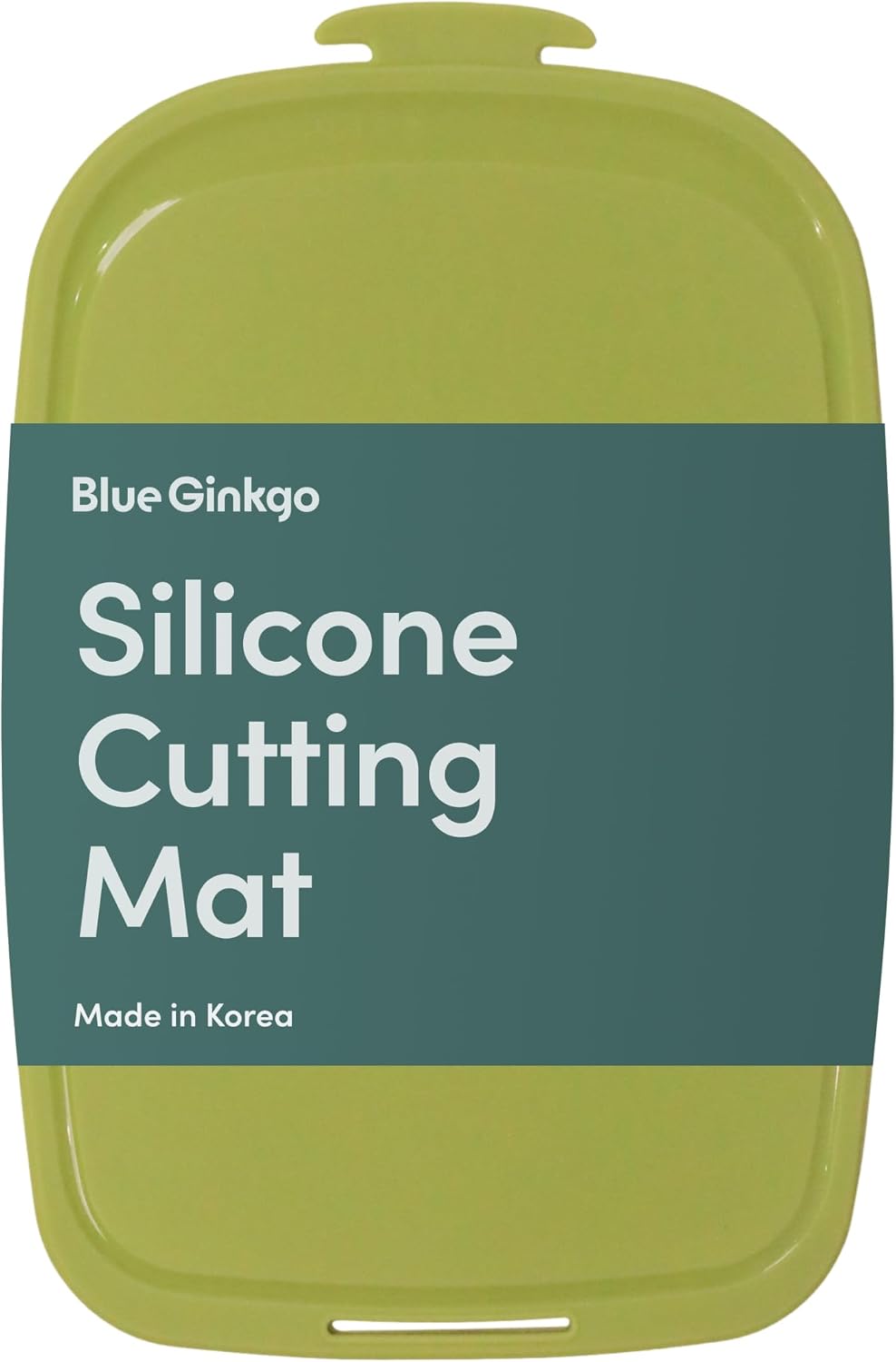 Blue Ginkgo Silicone Cutting Boards – Set of 3 (Small, Medium, Large) – Double-Sided, Thick, Flexible, Non-Slip, BPA Free – Juice Grooves, Dishwasher Safe (Made in Korea, Grey)