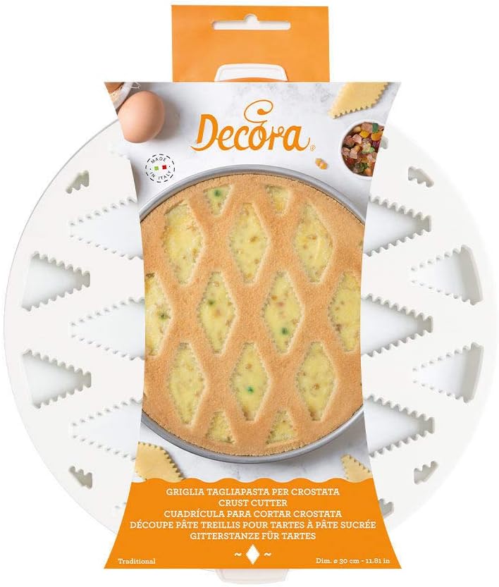Decora Lattice Crust Cutter, White, 30 cm