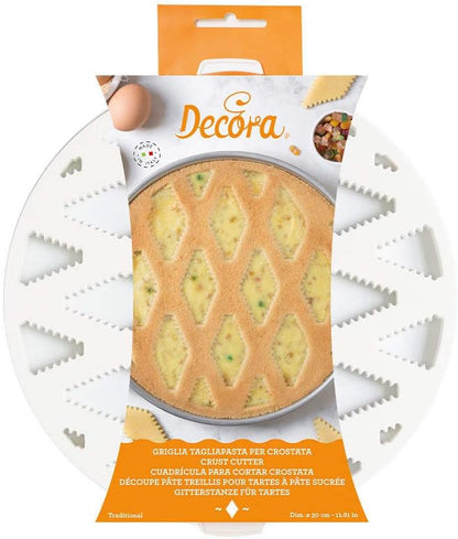 Decora Lattice Crust Cutter, White, 30 cm