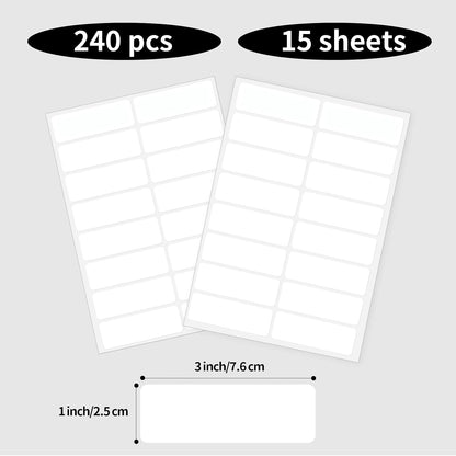 Removable Freezer Labels Stickers, 1 x 3 Inch Blank Removable Freezer Labels Food Storage Stickers, Date Label Waterproof Oil Resistant Easy Clean No Residue- 250 Sheets
