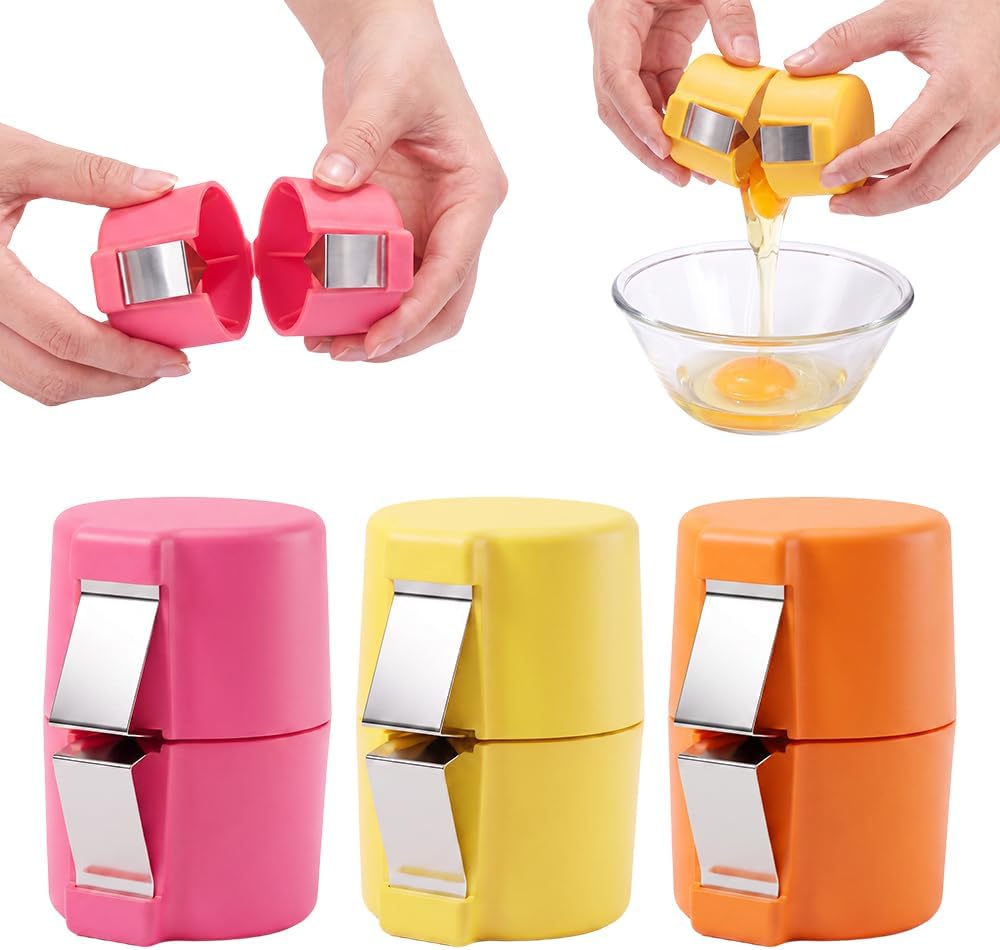 3 Pcs Egg Shell Opener, Portable Egg Separator Tool for Baking，Mix