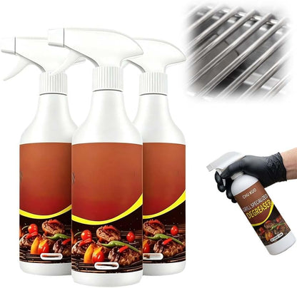Powerful Grease Remover for Griddles, 2026 New Fast-Acting Heavy-Duty Grill Degreaser Spray,Heavy-Duty Grill Grate Degreaser Spray,Ideal for Cleaning Kitchen Grills and Ovens (White 2pcs)