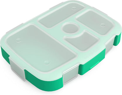 Bentgo® Kids Prints Tray with Transparent Cover - Reusable, BPA-Free, 5-Compartment Meal Prep Container with Built-In Portion Control for Healthy Meals At Home & On the Go (Mermaids in the Sea)