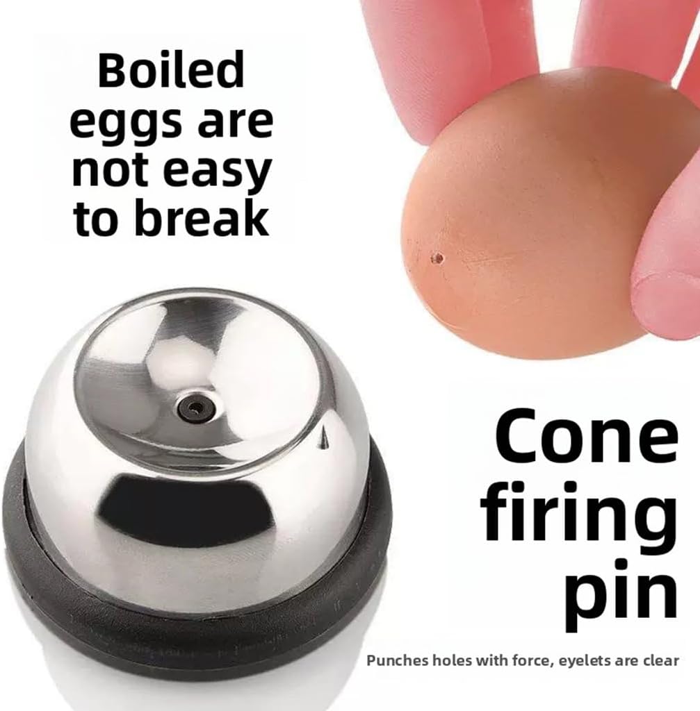 2 in 1 Egg Prep Tool, Egg Piercer & Egg Peeler for Hard Boiled Eggs, Easy Egg Shell Remover