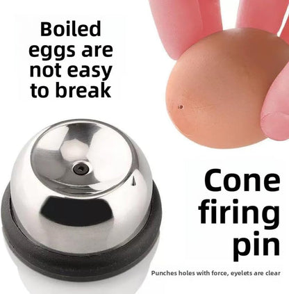 2 in 1 Egg Prep Tool, Egg Piercer & Egg Peeler for Hard Boiled Eggs, Easy Egg Shell Remover