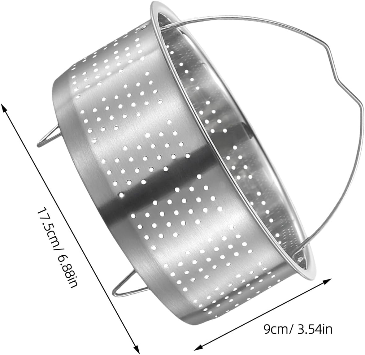 UPKOCH Mesh Strainer Steamer Basket Stainless Steel Vegetable Steamer Basket Steam Cooking Insert for Dumpling Steaming Basket with Handle for Veggie Fish Seafood Cooking, 20cm