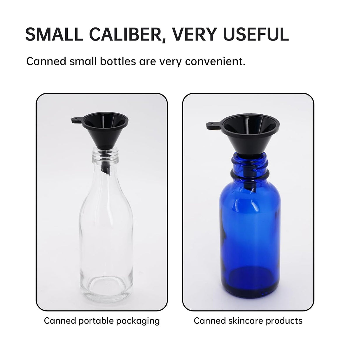 Mini Funnel 4-Pack for Lab Bottles, Sand Art, Perfume, Spice, Powder, Essential Oil, Recreational, Kitchen Food Grade Small Plastic (4colors)