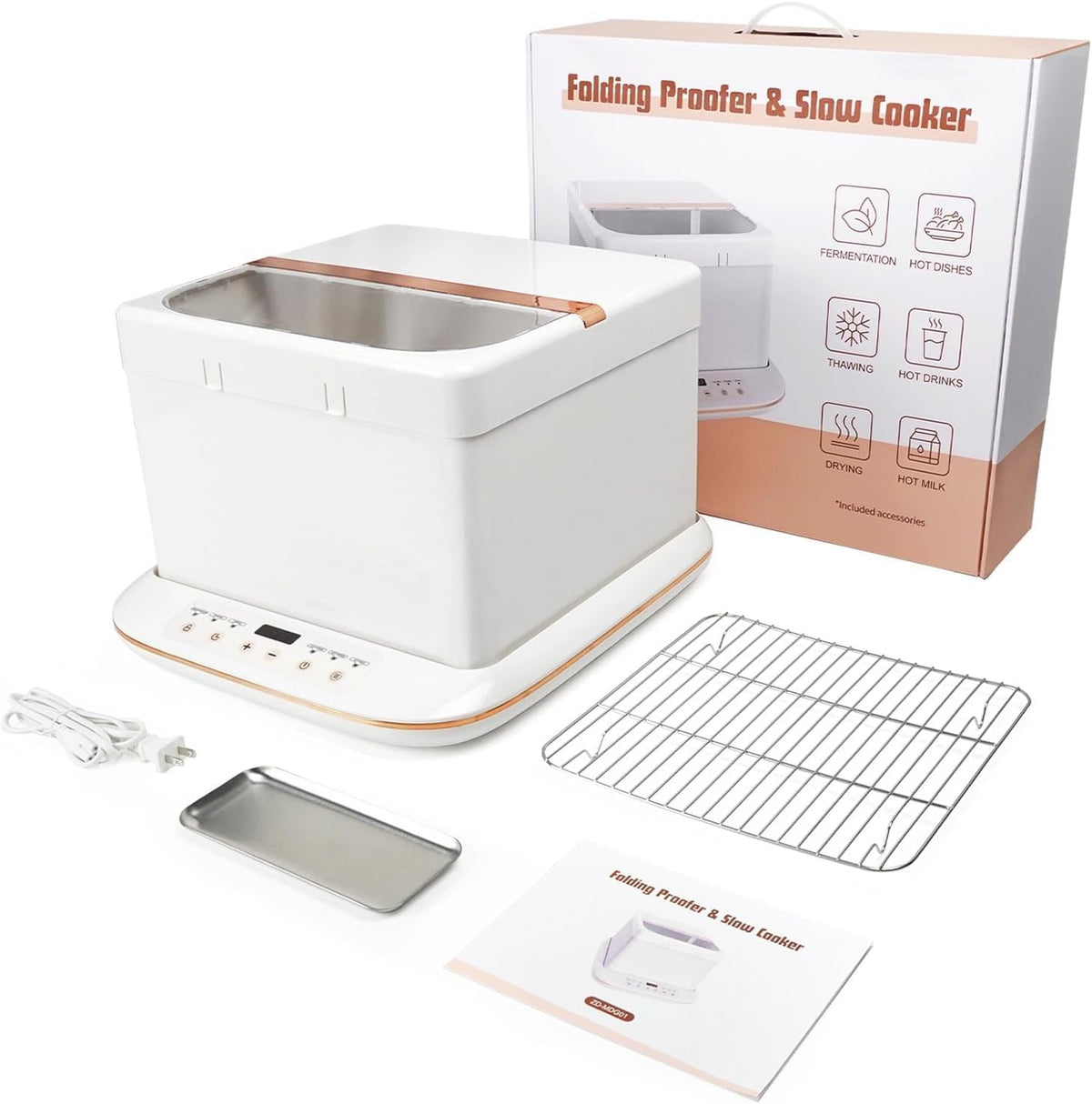 Foldable Bread Proofing Box, 25L Sourdough Proofer & Slow Cooker