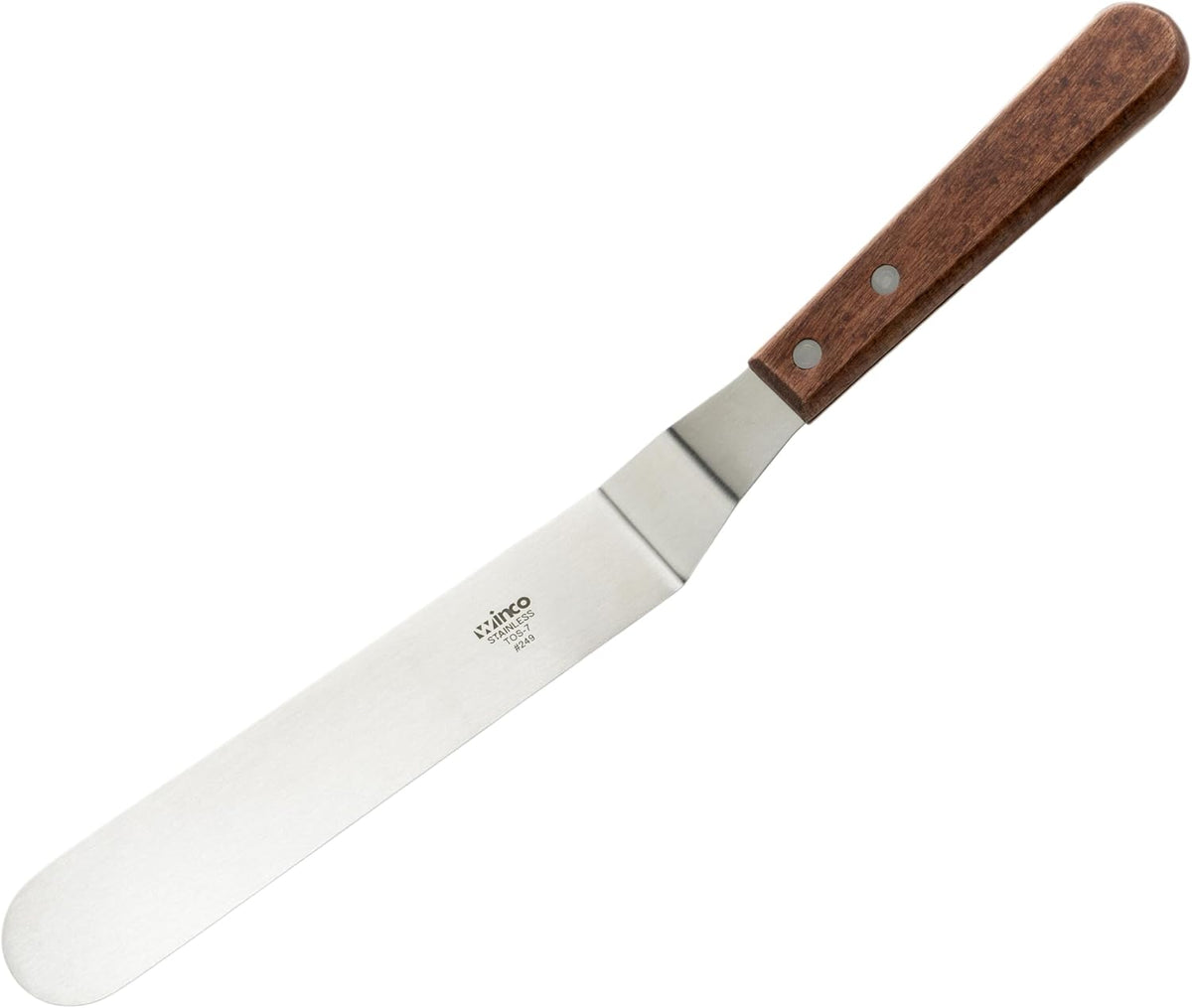 Winco Blade Offset Spatula, 7.75-Inch, Medium, Stainless Steel, Brown