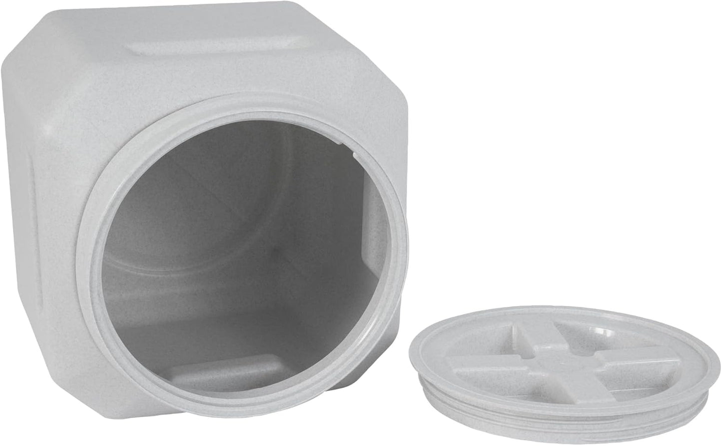 Vittles Vault Traditional Pet Food Storage Container For Dog Kibbles/Bird Seed/Oatmeal/Rice/Flour/Cereal, BPA Free Plastic, Sealed Airtight For Cat Food, Up To 50 lb, Made in USA, With Scoop, Gray