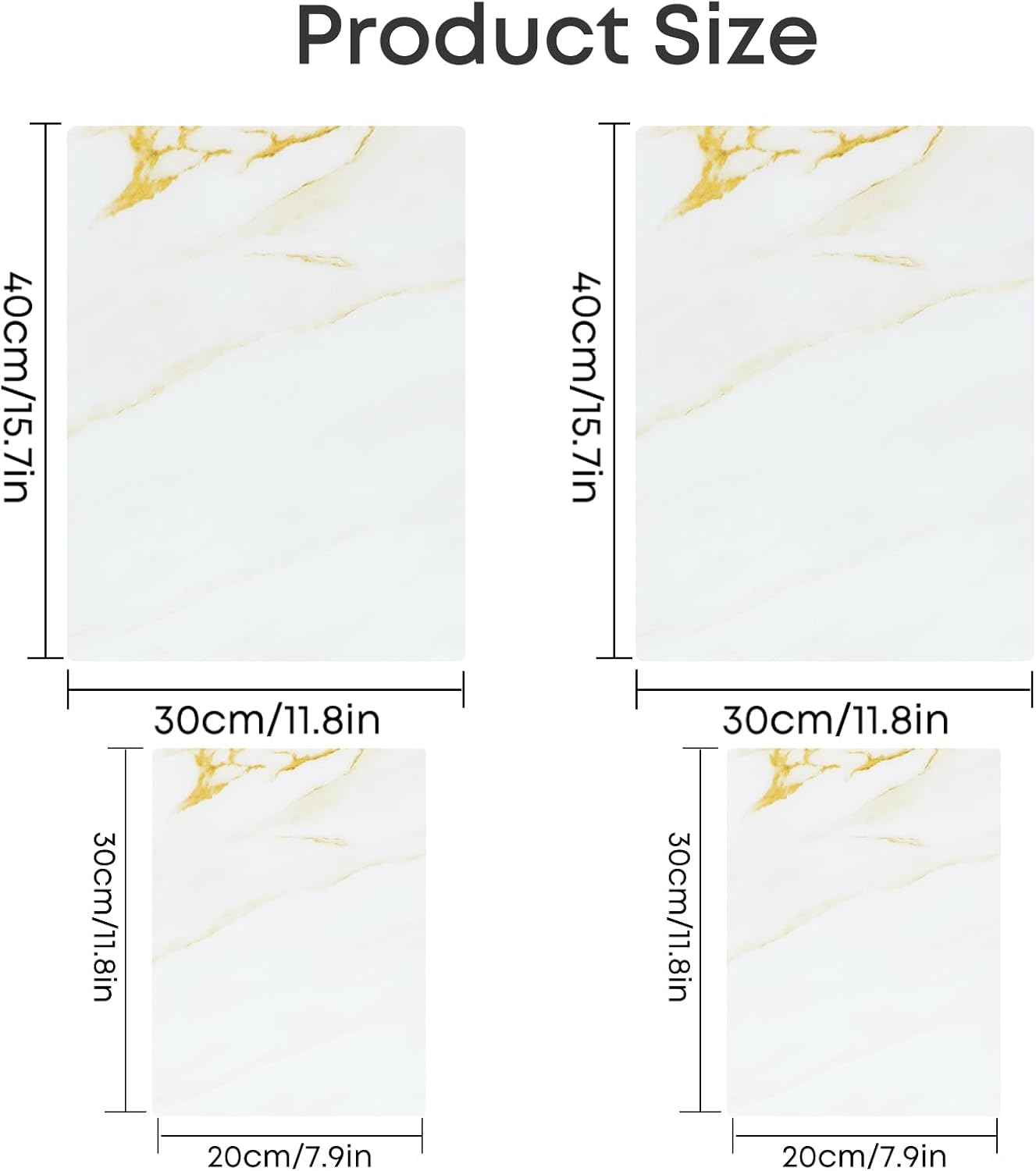 Murrey Home Glass Cutting Board Set for Kitchen Counter, Tempered Glass Chopping Boards Dishwasher Safe, Small Clear Countertop Tray, 16"x12"x2PC