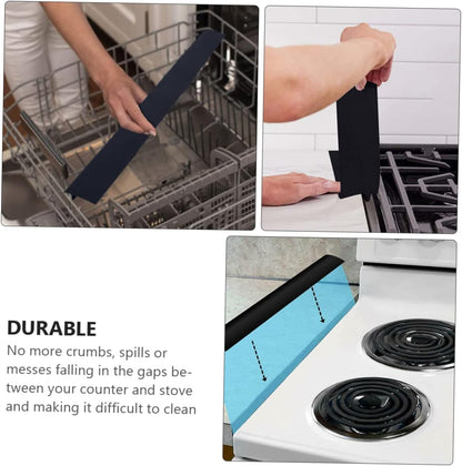 Silicone Stove Covers Flexible Filler for Seamless Sealing Between Stove and Counter Easy to Clean Kitchen Guard Ideal for Oven and Appliance Gaps