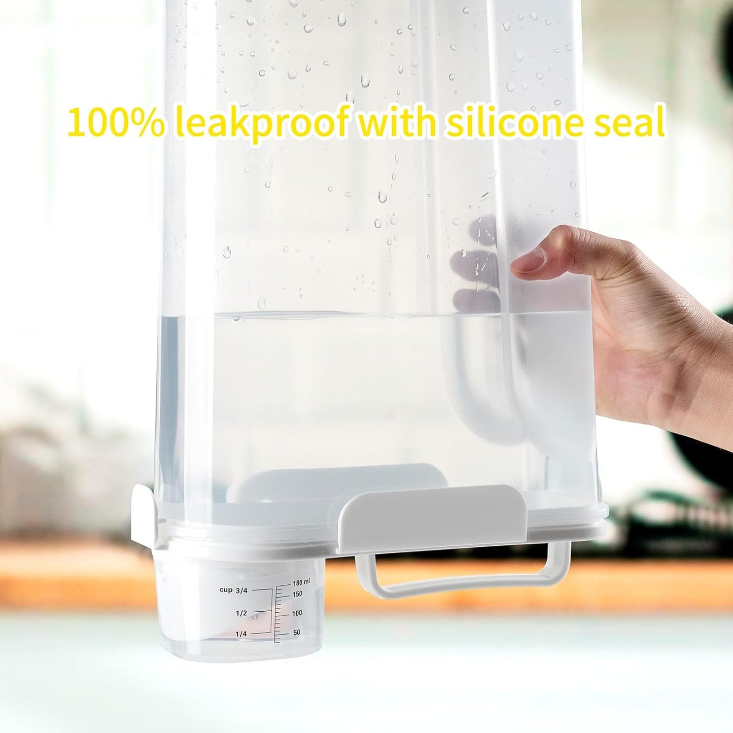 FrutPunch Rice Container,Rice Storage Container,3-5 Lbs Tcereal Storage Container,Suitable for Home Kitchen Rice, Soybean Food Storage,Pet Food Storage Containers (2.3, Liters)