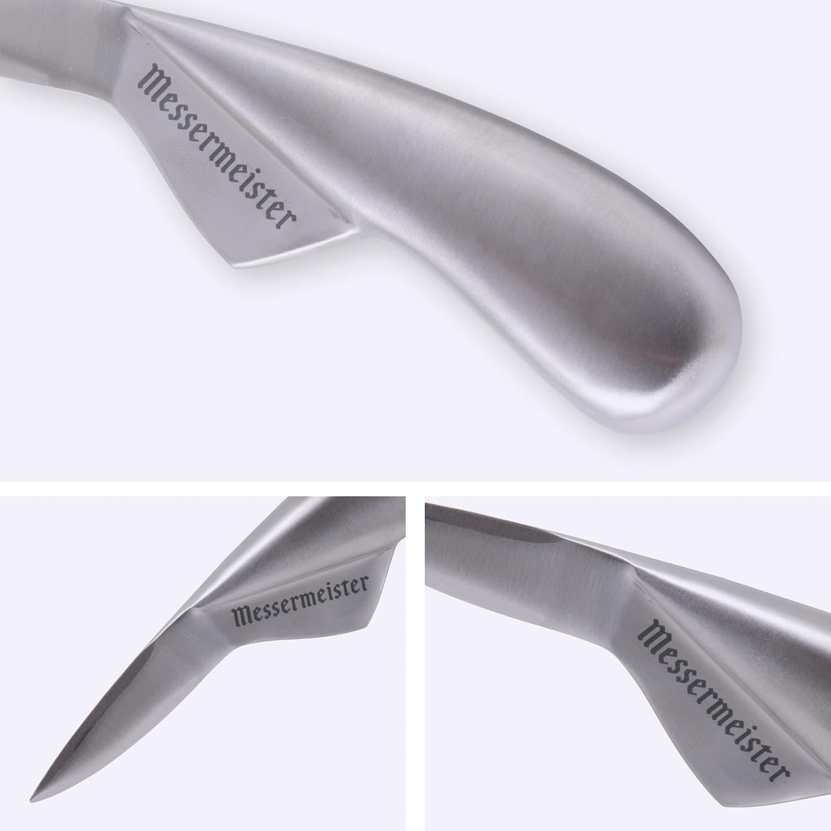 Messermeister 6.5-Inch Oyster Knife - Surgical Stainless Steel & “Thumb Fin” Grip - Safe, Efficient & Easy to Clean