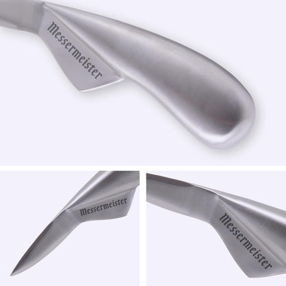 Messermeister 6.5-Inch Oyster Knife - Surgical Stainless Steel & “Thumb Fin” Grip - Safe, Efficient & Easy to Clean