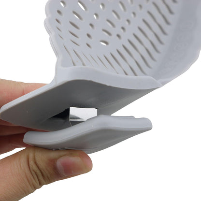 TAODAN Silicone Pot Lid Filter Net Holder Pasta Strainer Kitchen Utensils Gadgets Suitable for Fruit and Vegetables