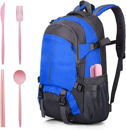 ELANE 4 Sets Reusable Travel Utensils Set with Case,Camping Cutlery Set Reusable Cutlery Set with Case,Utensil Sets for Lunch Picnic Daily Use Outdoor