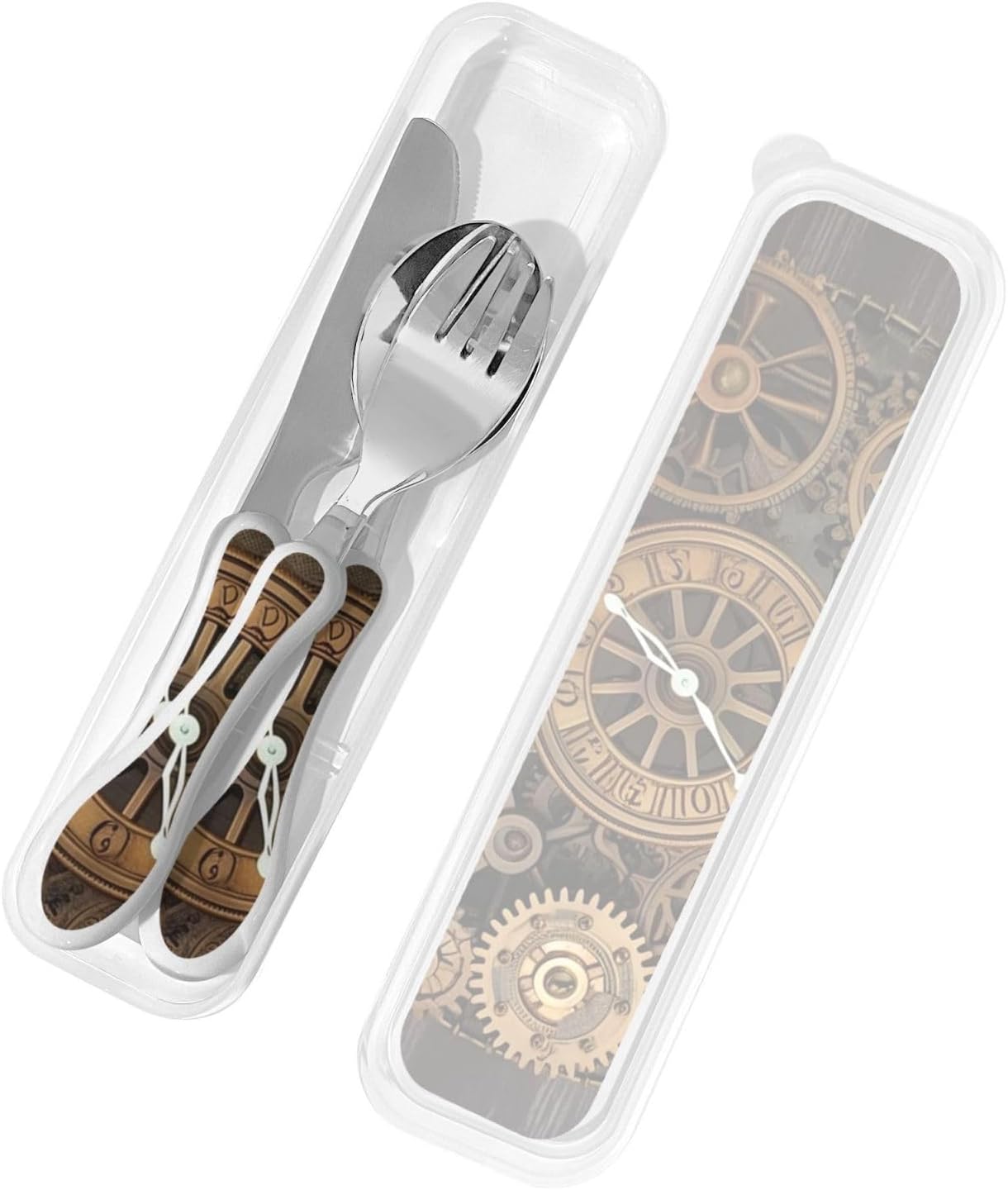 3-Piece Kids Silverware Set With Storage Case, Stainless Steel Reusable Children Safe Knife Spoon Fork Set Shih Tzu Dog Children Flatware Set For Kids Lunch Box