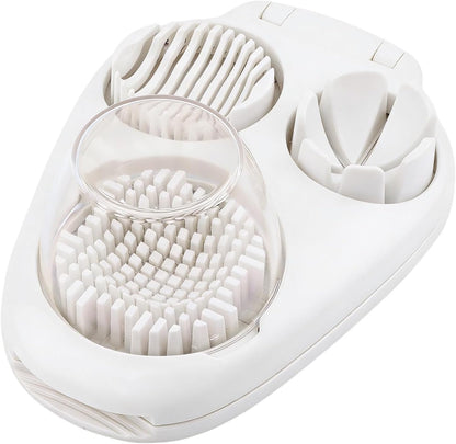3-in-1 Egg Slicer for Hard Boiled Eggs, 3 Slice Modes Egg Cutter Dicer
