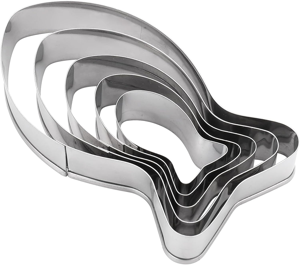 MrCookie 4" Large Christmas Cookie Cutters Set,Thickened Stainless Steel