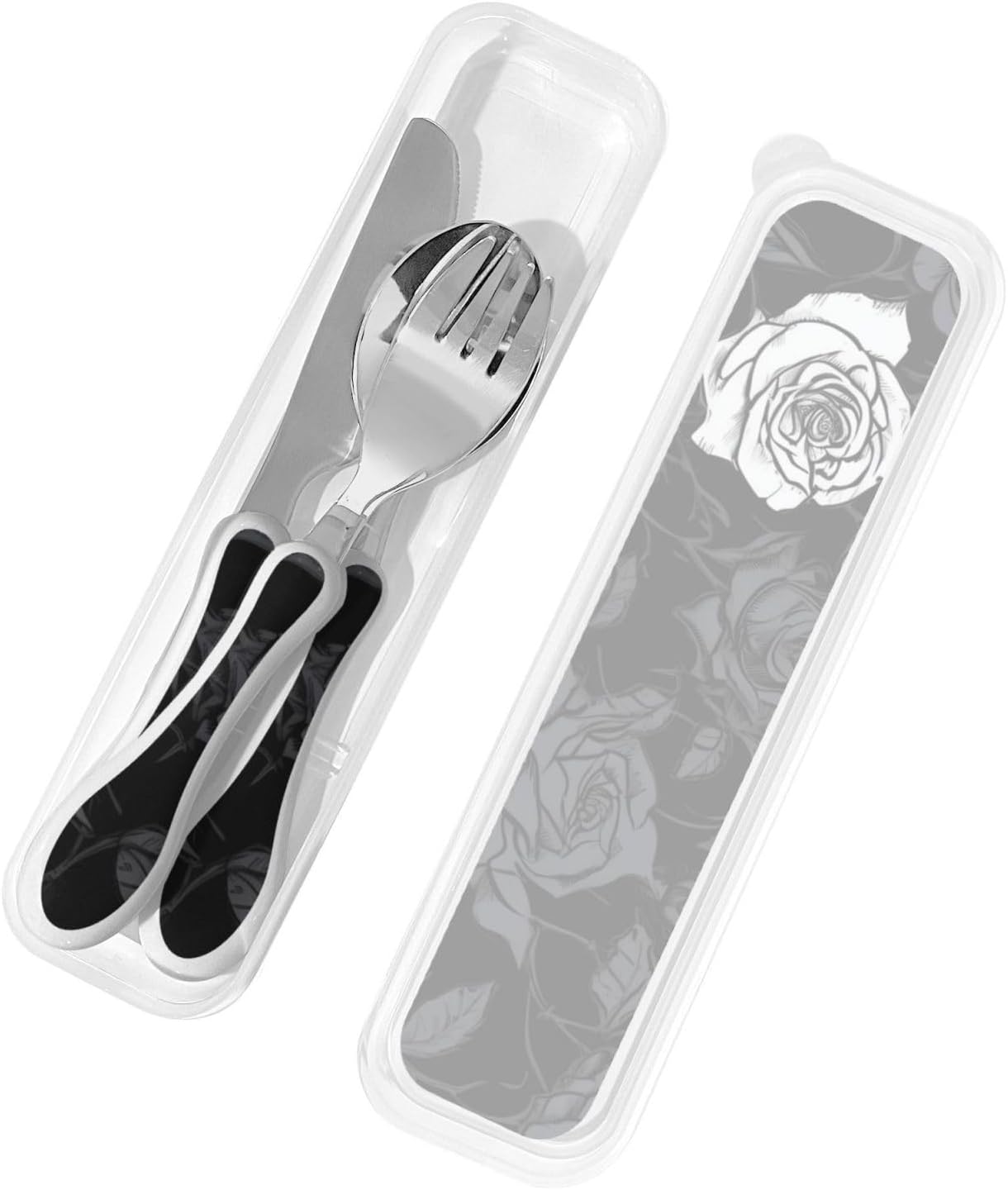 3-Piece Kids Silverware Set With Storage Case, Stainless Steel Reusable Children Safe Knife Spoon Fork Set Shih Tzu Dog Children Flatware Set For Kids Lunch Box