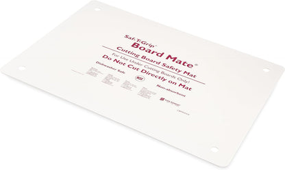 San Jamar CBM1318 Saf-T-Grip Board-Mate Nonslip Cutting Board Mat, 18" Width x 13" Height, White