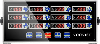 Commercial Kitchen Timer 12 Channel Digital Loud Alarm Cook Timer