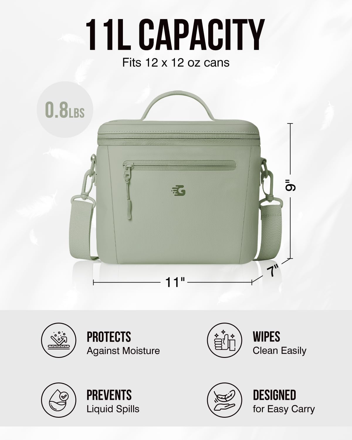 GLORIEROO Insulated Lunch Box Bag Women Girls - Waterproof Leakproof Lightweight Reusable Cooler for School Work Picnic - Back to School