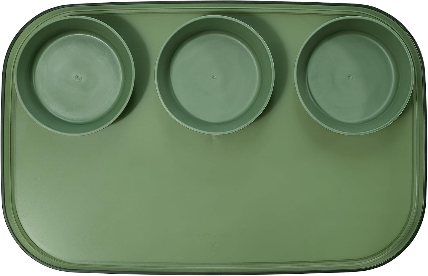madesmart dipware 3 Bowl Serving Tray, Stackable & Removable Dip Bowls for Charcuterie, Guacomole, Snacks, Veggies, Premium Dishwasher & Microwave Safe, Multipurpose Plate & Bowl, Olive