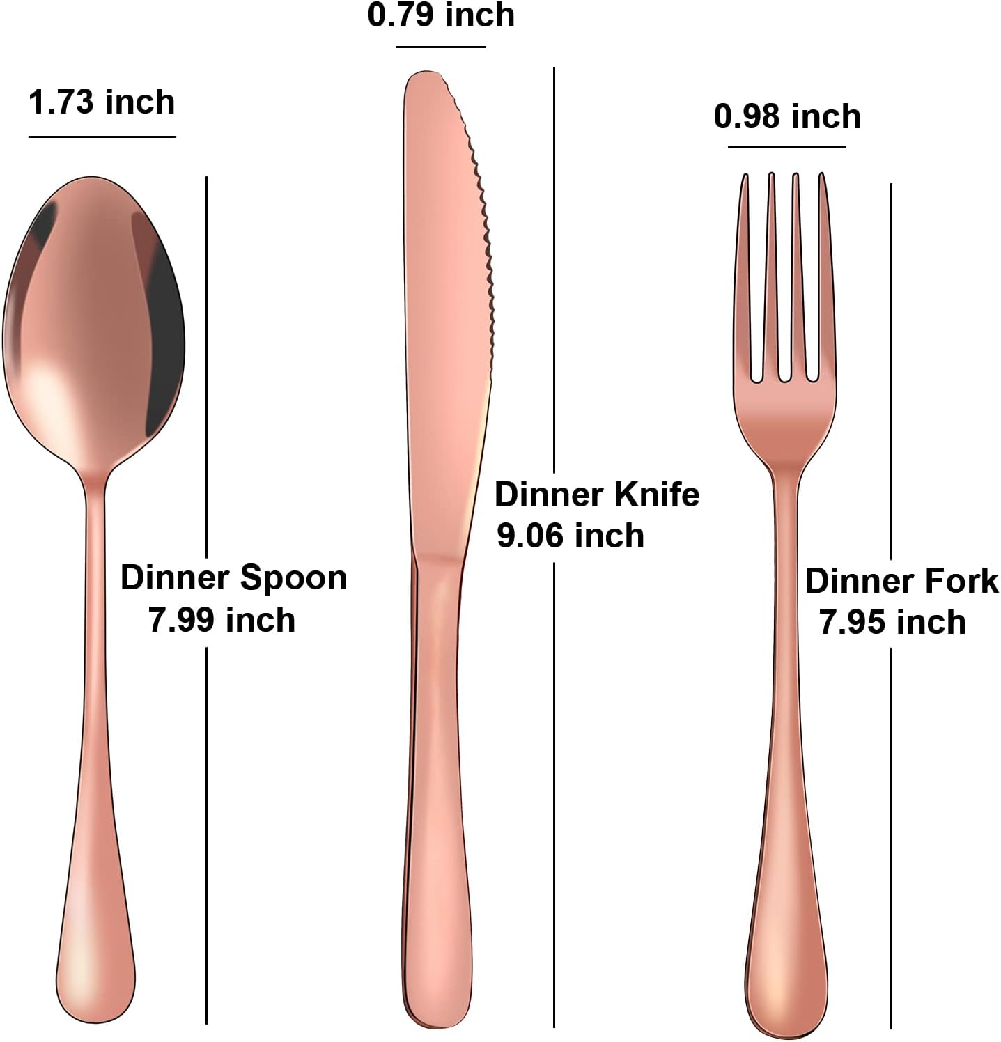 Portable Travel Utensils Set, 18/8 Stainless Steel 3 PCS Cutlery Set Including Knife Fork and Spoon, Reusable Travel Silverware Set with Case for Lunch Box Camping School Office
