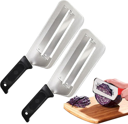 2026 Upgrade Cabbage Shredder for Coleslaw, Stainless Steel Cabbage Slicer Shredder,Stainless Steel Dual Blade Julienne Cutter, Kitchen Lettuce Knife