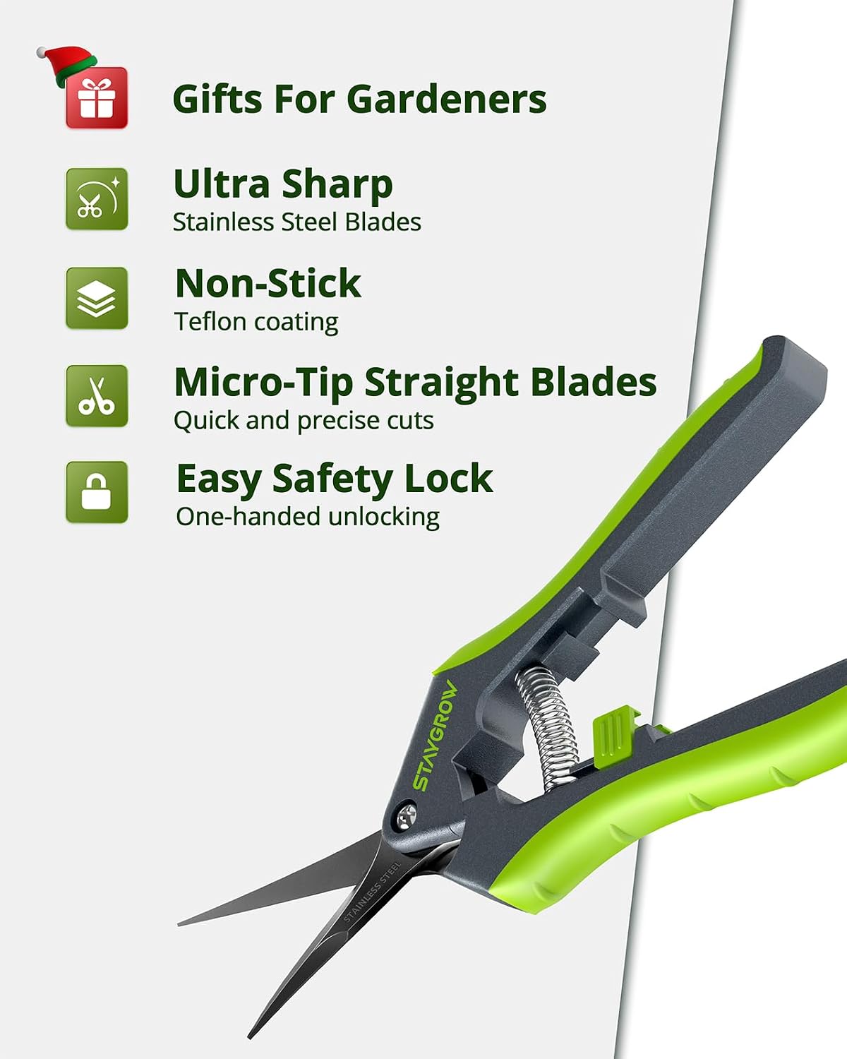 2pcs 6.5" Pruning Shears for Gardening Ultra Sharp Garden Scissors