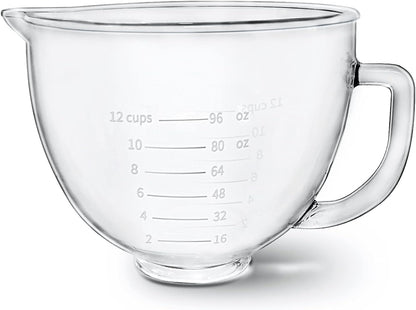 Stainless Steel Bowl Compatible with Kitchenaid Mixer 4.5/5QT，With Grey Lid,5 Quart Stainless Bowl for Kitchen Aid Mixing,With Green Lid