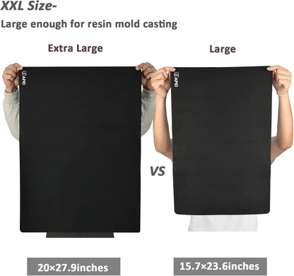 Sapid Extra Large Silicone Sheet for Crafts, Thick Silicone Jewelry Casting Mats, Nonstick Nonslip Silicon Mat for Epoxy Resin, Art Painting, Heat- Resistance Counter Mat (20"×27.9", Dark Gray)