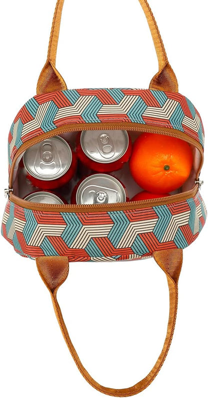 FlowFly Insulated Lunch Cooler Bag - Tote Bag Organizer for Women/Men, Black - Colors A