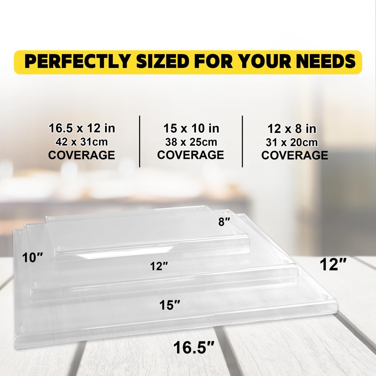 Acrylic Cutting Board with Counter Lip, Clear Cutting Boards for Countertop Protector, Cutting Board for Kitchen Counter, Non-Slip Dough Mat, Kitchen Decor Gadgets House Warming Gifts(24"x18")