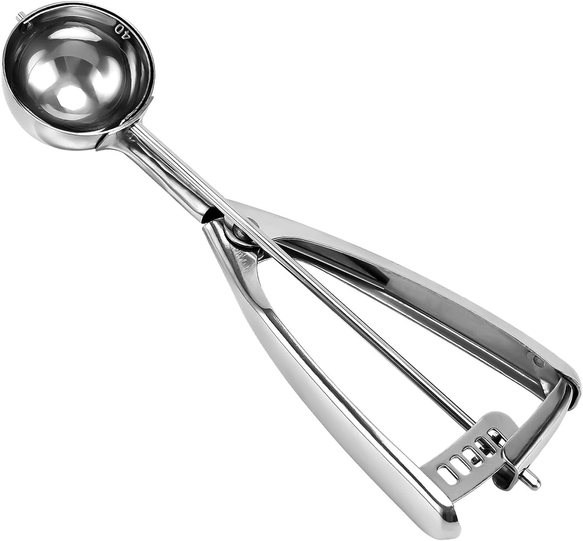 Saebye 4 oz Scoop, Large Ice Cream Scoop with Trigger, #8 Cookie Scoop,