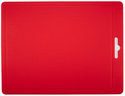 Made in Korea Silicone Cutting Board/Trivet, Non-Slip, 16.7'' x 10.3'', Dishwasher Safe, Easy Grip, BPA Free, Flexible Mat (Large, Red)