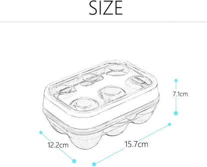 JAMOR 6 Grid Egg Storage Box Refrigerator Crisper Egg Protection Box Portable Egg Carriage Container For Camping Picnic Essential (Blue)
