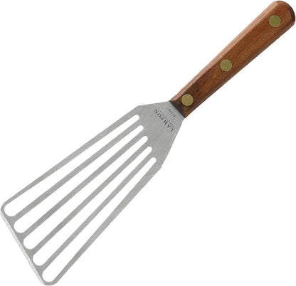 Lamson Fish Spatula, Slotted Metal Turner, 3 x 6 In, Right Hand | Ultra Durable composite handle, dishwasher safe; flexible stainless blade; a dedicated left-handed model is available