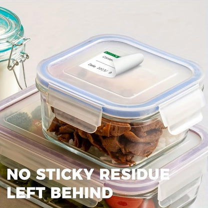 100-Pack Removable Freezer Labels, Waterproof Food Storage Stickers for Date & Contents Marking - Colors A